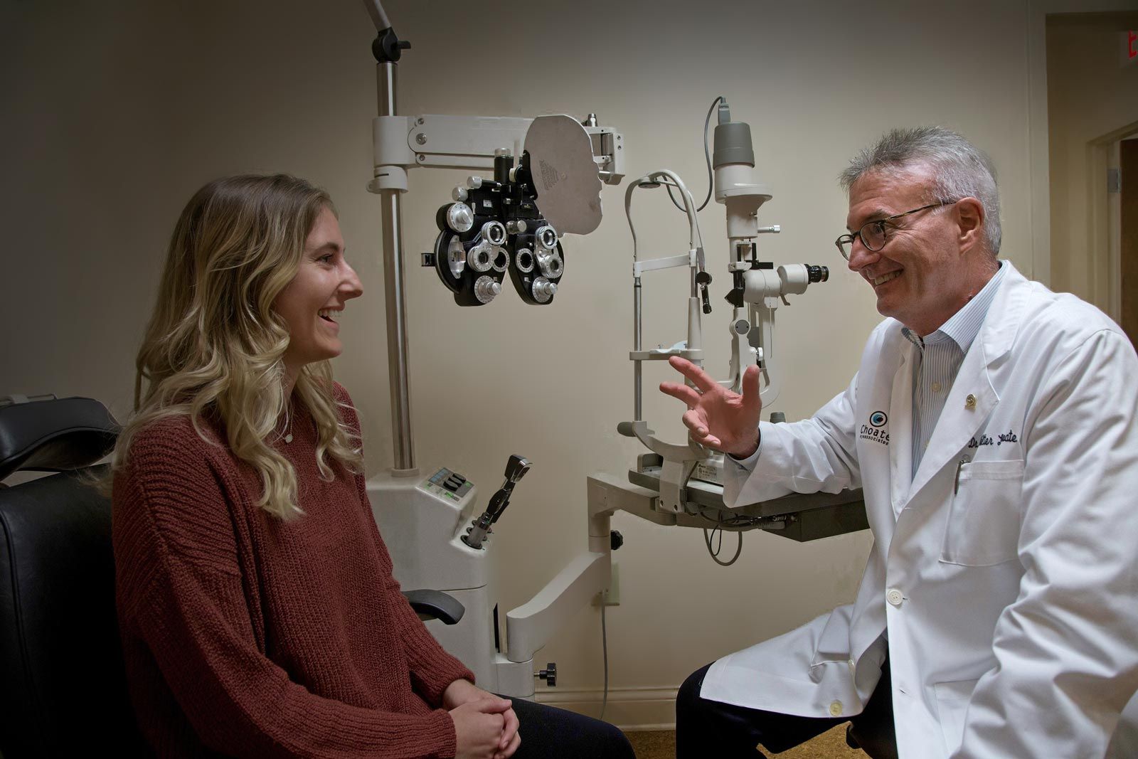 Dr. Choate with patient